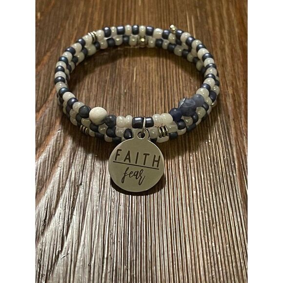 Handmade Beaded Wrap Bracelet for Her/ Religious Bracelet/ Seed Bead Bracelet - Picture 1 of 7